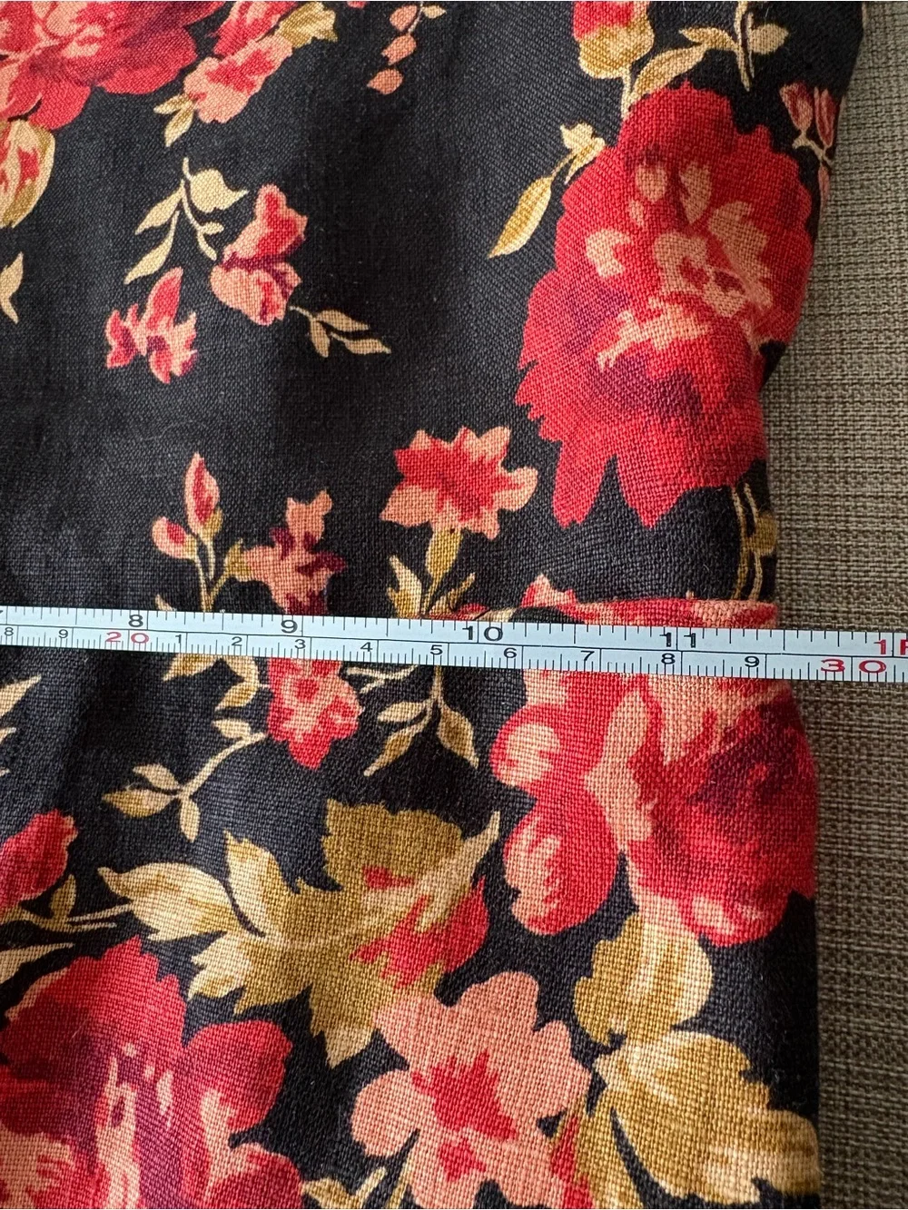Reformation Linen Frankie Midi Dress Women’s 0 Black & Red Floral Formal Wedding - Picture 15 of 16
